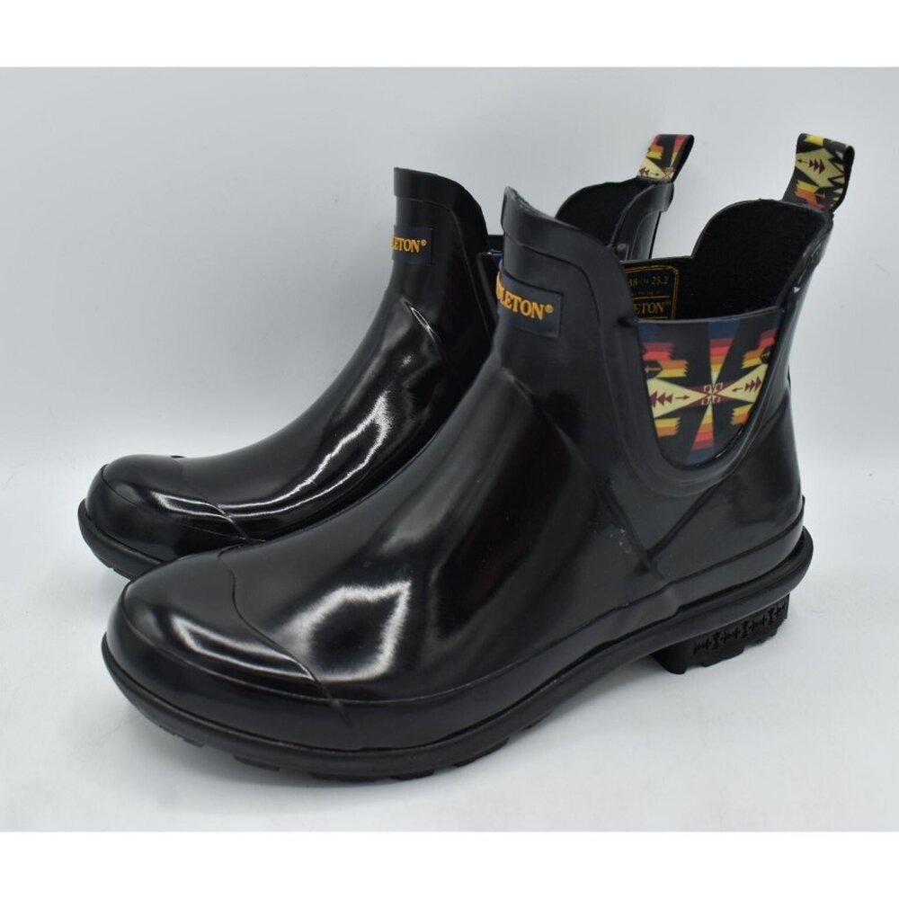 Pendleton Womens Size 7 Tucson Black‎ Waterproof Chelsea Rain Boots Shoes